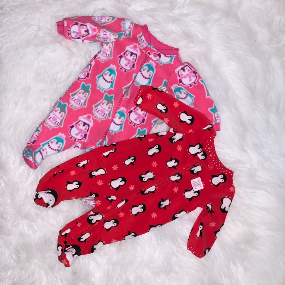 🐧 2 Carters fleece sleepers